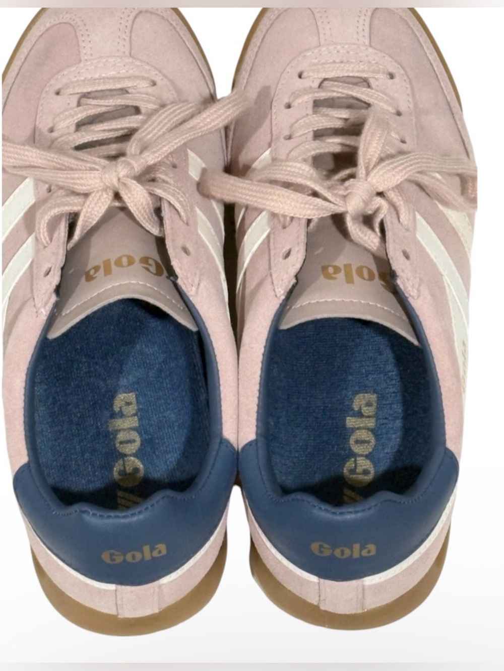 Gola Torpedo Women’s Low Top Lace-Up Sneakers Pink/White/Blue/Brown CLB751 - Picture 8 of 8